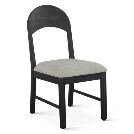 Bilboa 18" Upholstered Dining Chair in Distressed Black, Set of 2 by Home Trends & Design at Eve Furniture