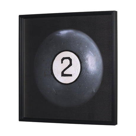 Billiard III 2 Ball by Chris Dunker a Hand Embelished Textured Framed Art Decograph Print by Mercana at Eve Furniture