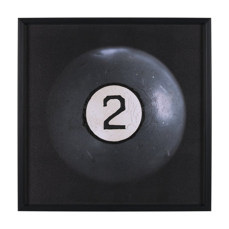 Billiard III 2 Ball by Chris Dunker a Hand Embelished Textured Framed Art Decograph Print by Mercana at Eve Furniture