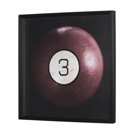 Billiard IV 3 Ball by Chris Dunker a Hand Embelished Textured Framed Art Decograph Print by Mercana at Eve Furniture