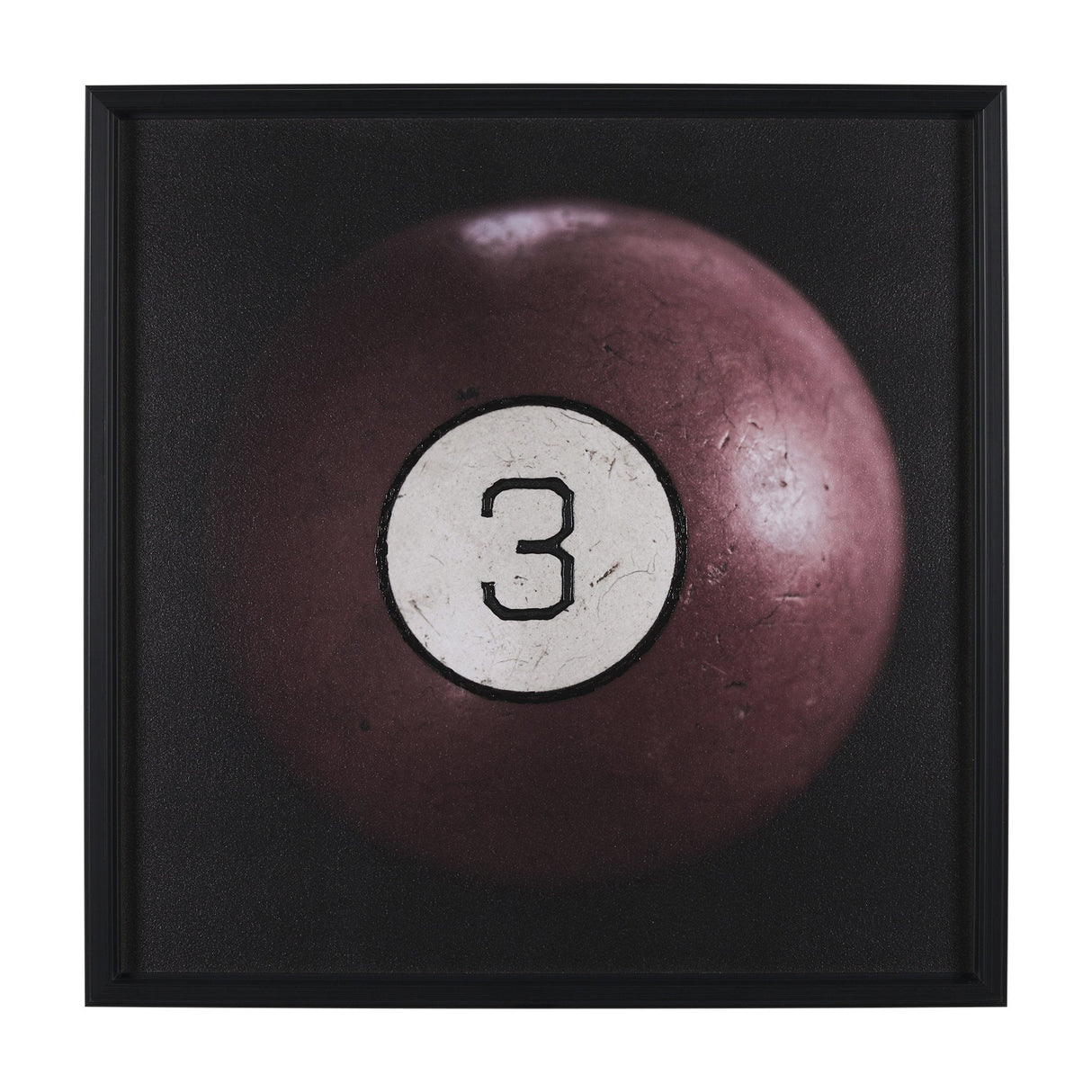 Billiard IV 3 Ball by Chris Dunker a Hand Embelished Textured Framed Art Decograph Print by Mercana at Eve Furniture