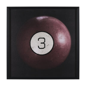 Billiard IV 3 Ball by Chris Dunker a Hand Embelished Textured Framed Art Decograph Print by Mercana at Eve Furniture