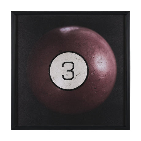 Billiard IV 3 Ball by Chris Dunker a Hand Embelished Textured Framed Art Decograph Print by Mercana at Eve Furniture
