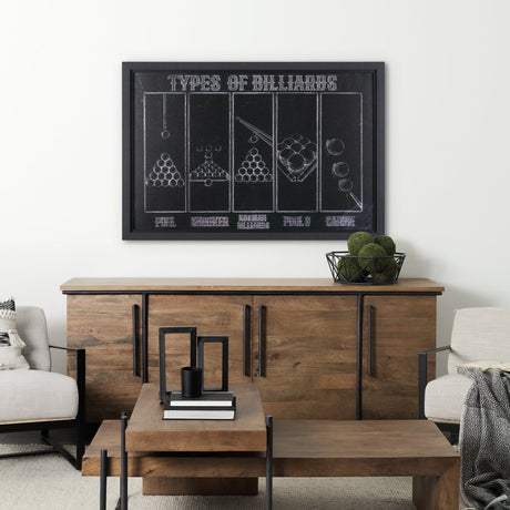 Billiards by Mercana Studio a Hand Embelished Textured Framed Art Print by Mercana at Eve Furniture