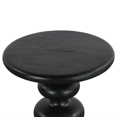 Biloba 18" Side Table in Distressed Black by Home Trends & Design at Eve Furniture
