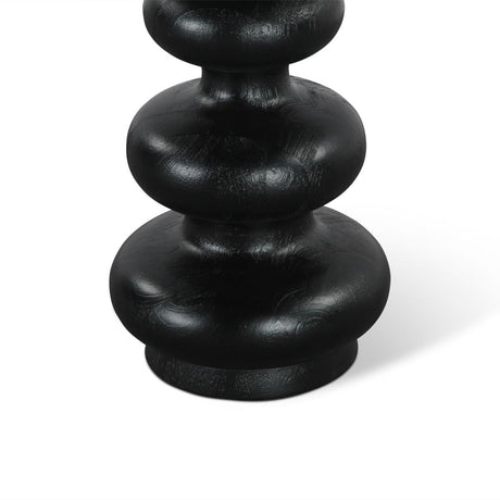 Biloba 18" Side Table in Distressed Black by Home Trends & Design at Eve Furniture