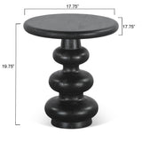 Biloba 18" Side Table in Distressed Black by Home Trends & Design at Eve Furniture