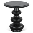 Biloba 18" Side Table in Distressed Black by Home Trends & Design at Eve Furniture