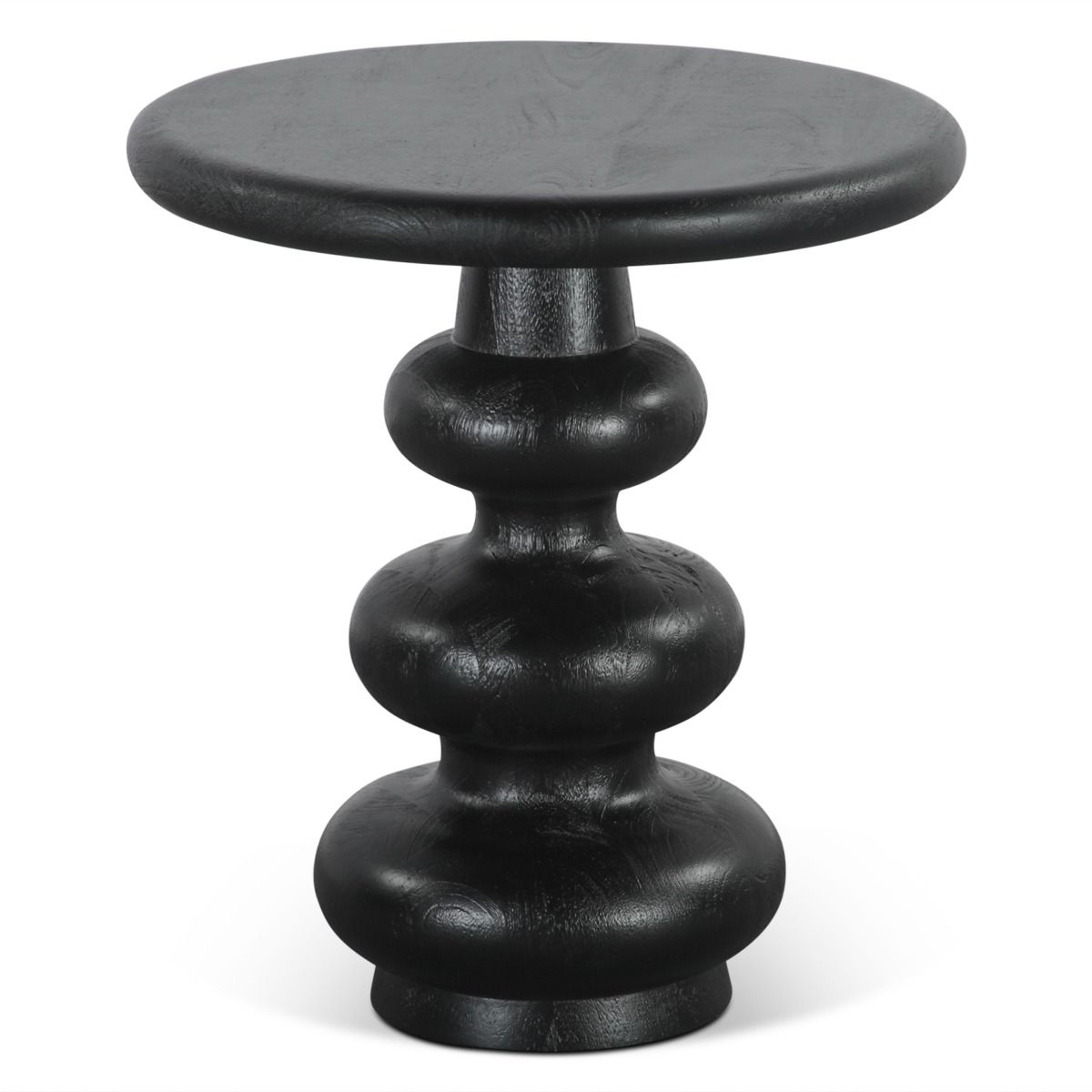 Biloba 18" Side Table in Distressed Black by Home Trends & Design at Eve Furniture