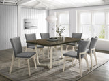 Biloxi Grayish Brown Rectangular Wood Dining Table by Coaster at Eve Furniture