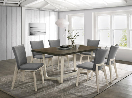 Biloxi Grayish Brown Rectangular Wood Dining Table by Coaster at Eve Furniture