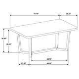 Biloxi Grayish Brown Rectangular Wood Dining Table by Coaster at Eve Furniture