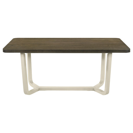 Biloxi Grayish Brown Rectangular Wood Dining Table by Coaster at Eve Furniture