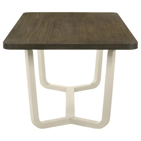 Biloxi Grayish Brown Rectangular Wood Dining Table by Coaster at Eve Furniture