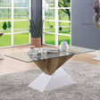 Bima White/Natural Tone Coffee Table by Furniture of America at Eve Furniture