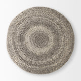 Bina Dark Gray 4 Legged Wool Stool by Mercana at Eve Furniture