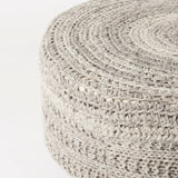 Bina Dark Gray 4 Legged Wool Stool by Mercana at Eve Furniture