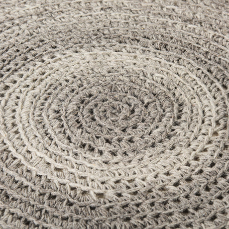 Bina Dark Gray 4 Legged Wool Stool by Mercana at Eve Furniture