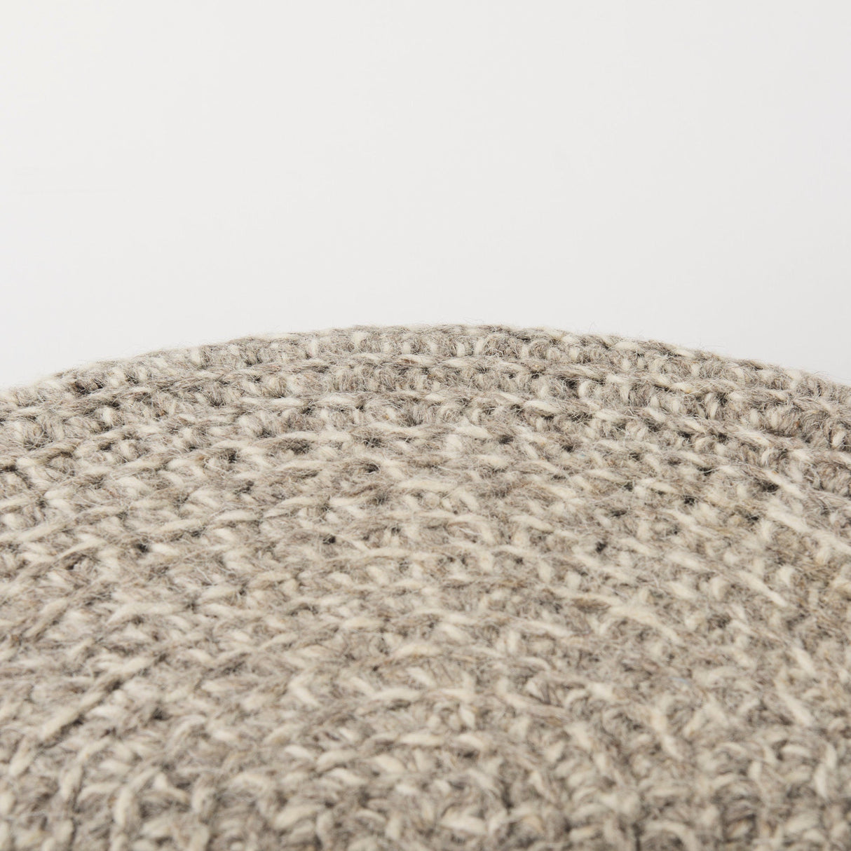 Bina Light Gray 4 Legged Wool Stool by Mercana at Eve Furniture