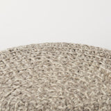 Bina Light Gray 4 Legged Wool Stool by Mercana at Eve Furniture