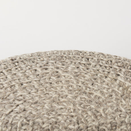 Bina Light Gray 4 Legged Wool Stool by Mercana at Eve Furniture