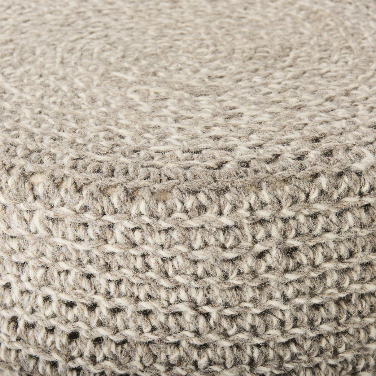 Bina Light Gray 4 Legged Wool Stool by Mercana at Eve Furniture