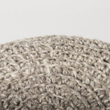 Bina Taupe 4 Legged Wool Stool by Mercana at Eve Furniture