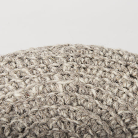 Bina Taupe 4 Legged Wool Stool by Mercana at Eve Furniture