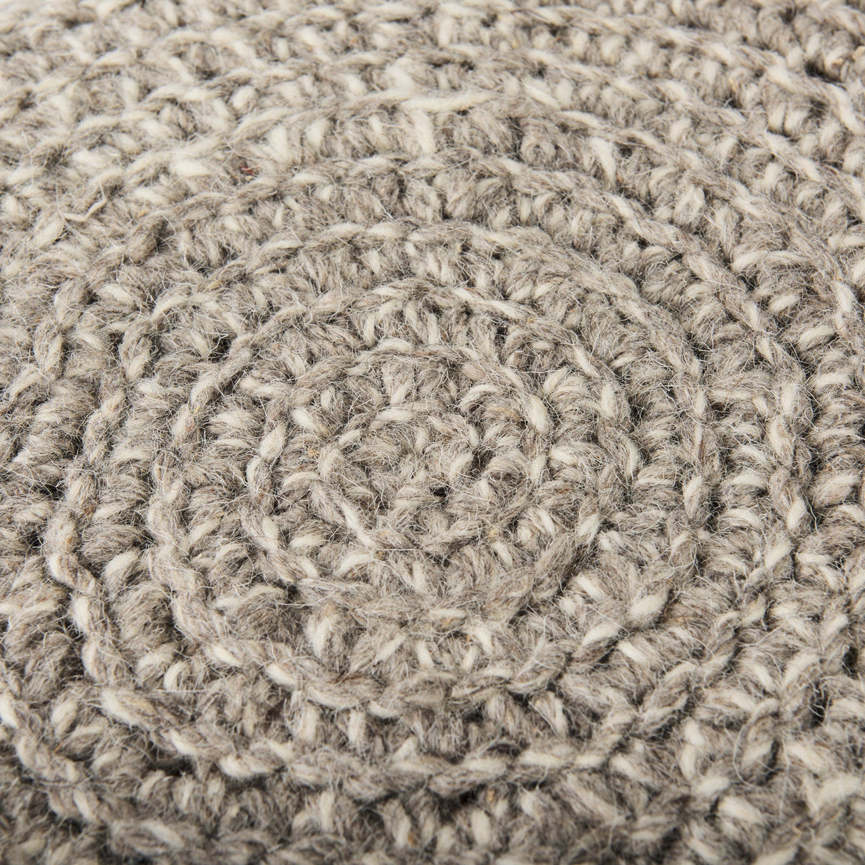 Bina Taupe 4 Legged Wool Stool by Mercana at Eve Furniture