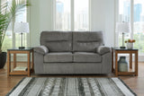 Bindura Mineral Glider Loveseat by Ashley at Eve Furniture