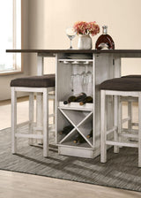 Bingham Dark Walnut/Antique White Counter Ht. Table by Furniture of America at Eve Furniture