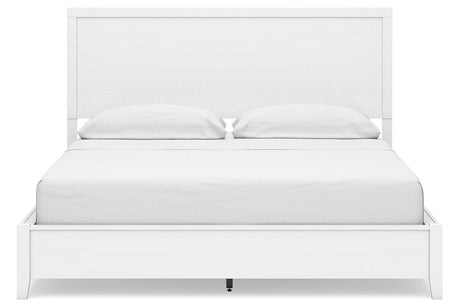 Binterglen White California King Panel Bed by Ashley at Eve Furniture