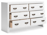 Binterglen White Dresser by Ashley at Eve Furniture