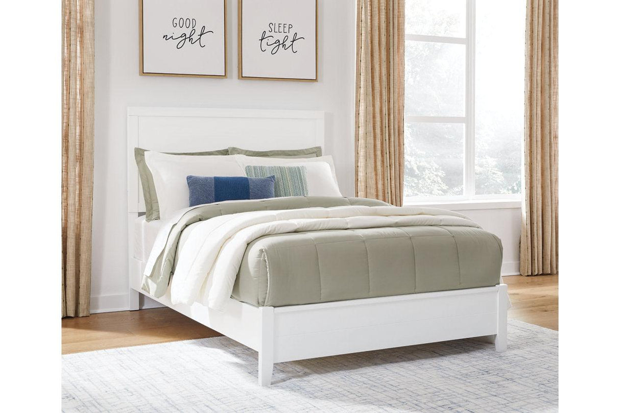 Binterglen White Full Panel Bed by Ashley at Eve Furniture