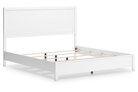Binterglen White King Panel Bed by Ashley at Eve Furniture