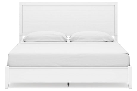 Binterglen White King Panel Bed by Ashley at Eve Furniture