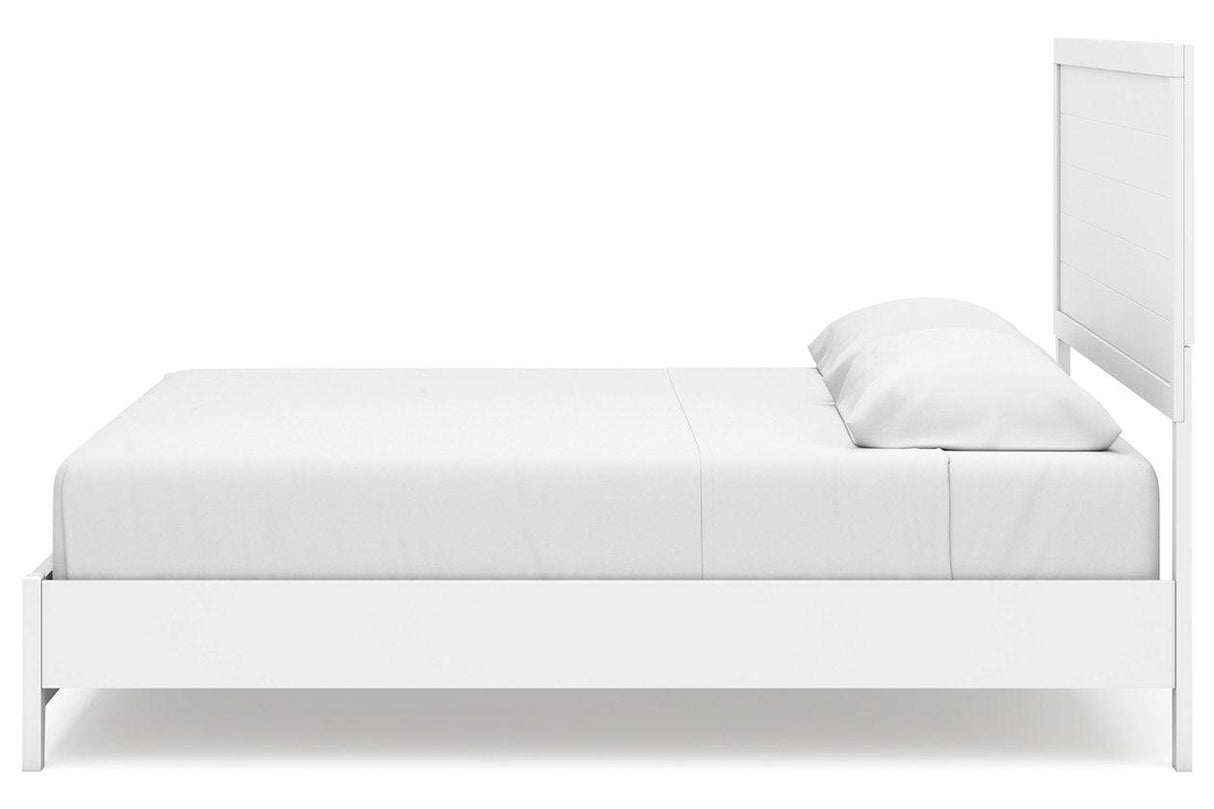 Binterglen White King Panel Bed by Ashley at Eve Furniture
