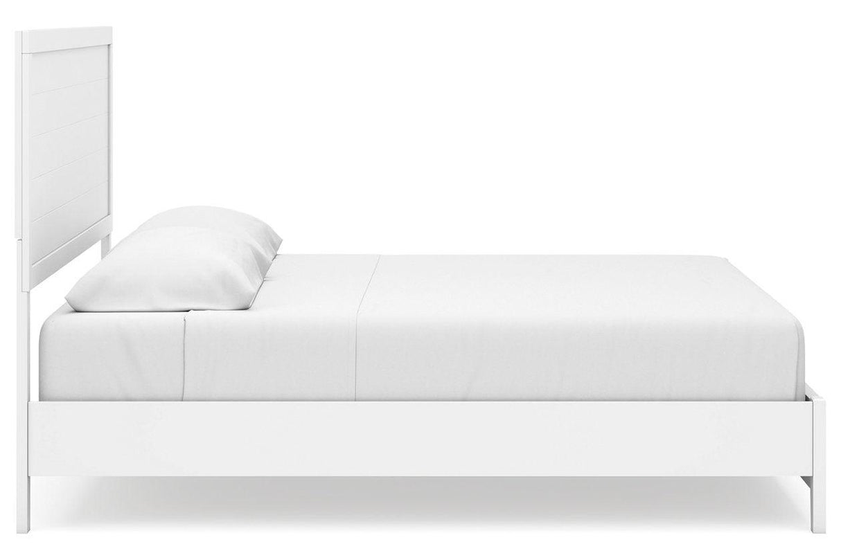 Binterglen White King Panel Bed by Ashley at Eve Furniture