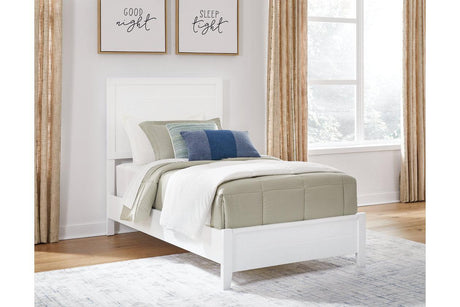 Binterglen White Twin Panel Bed by Ashley at Eve Furniture