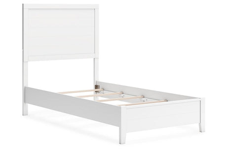 Binterglen White Twin Panel Bed by Ashley at Eve Furniture