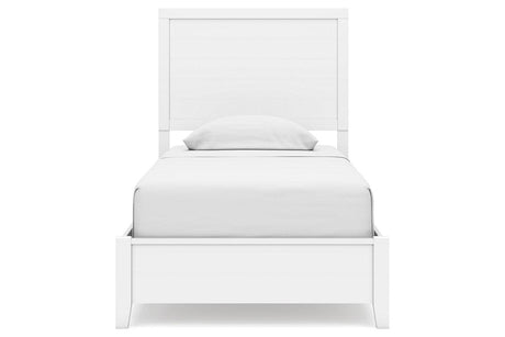 Binterglen White Twin Panel Bed by Ashley at Eve Furniture