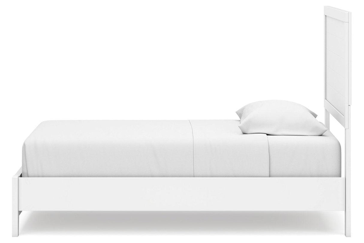 Binterglen White Twin Panel Bed by Ashley at Eve Furniture