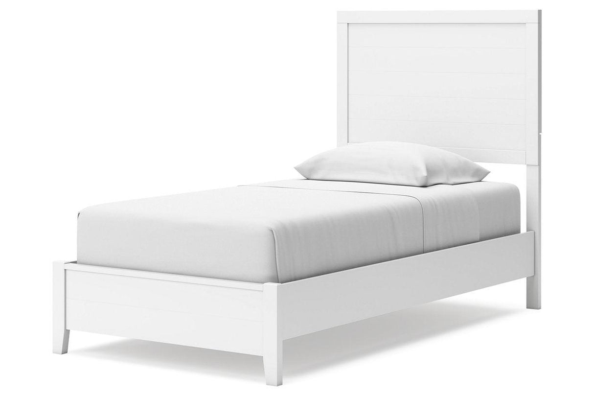 Binterglen White Twin Panel Bed by Ashley at Eve Furniture