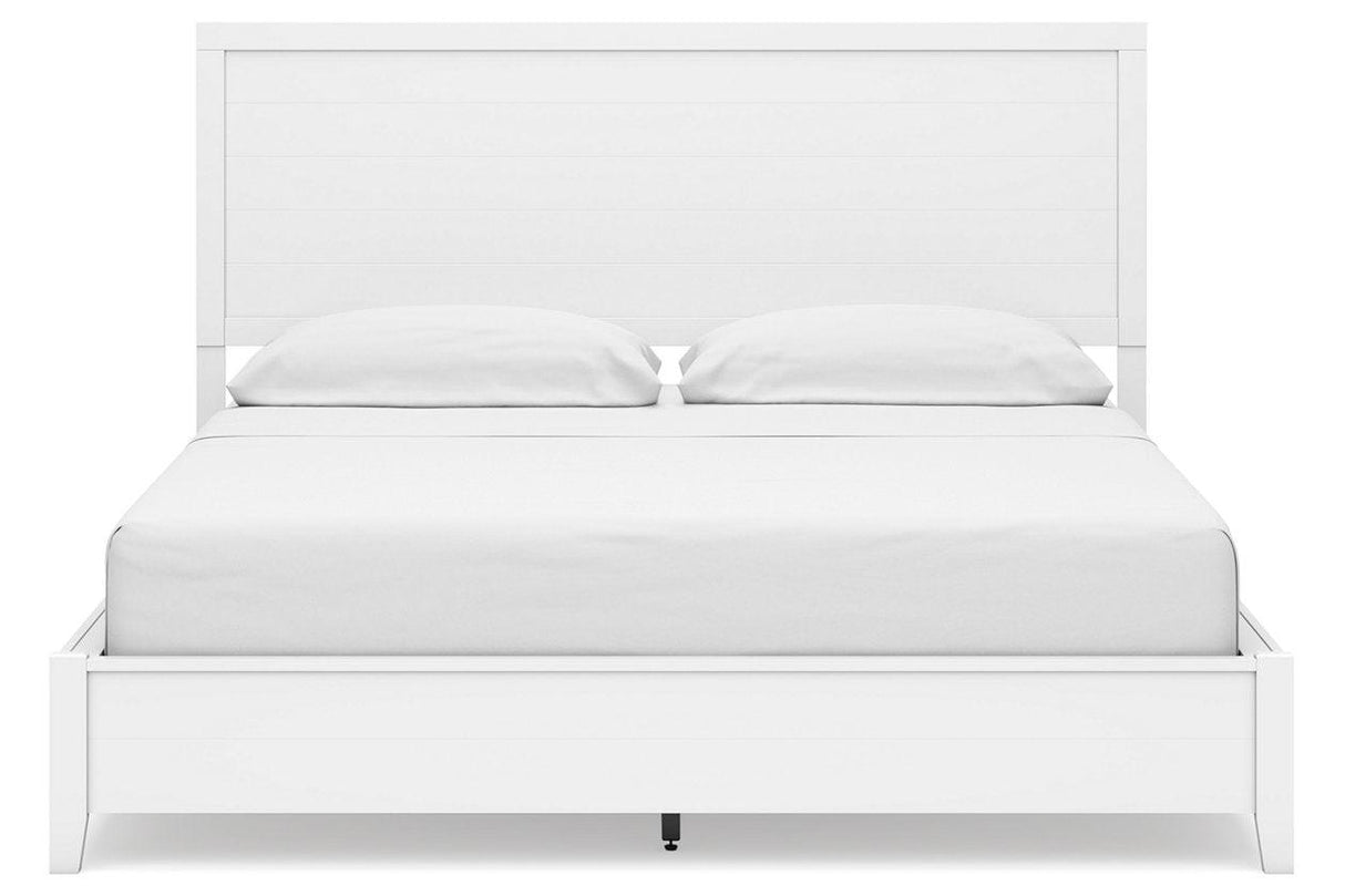 Binterglen White California King Panel Bed by Ashley at Eve Furniture