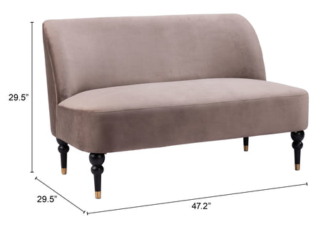 Bintulu Taupe Loveseat by Zuomod at Eve Furniture