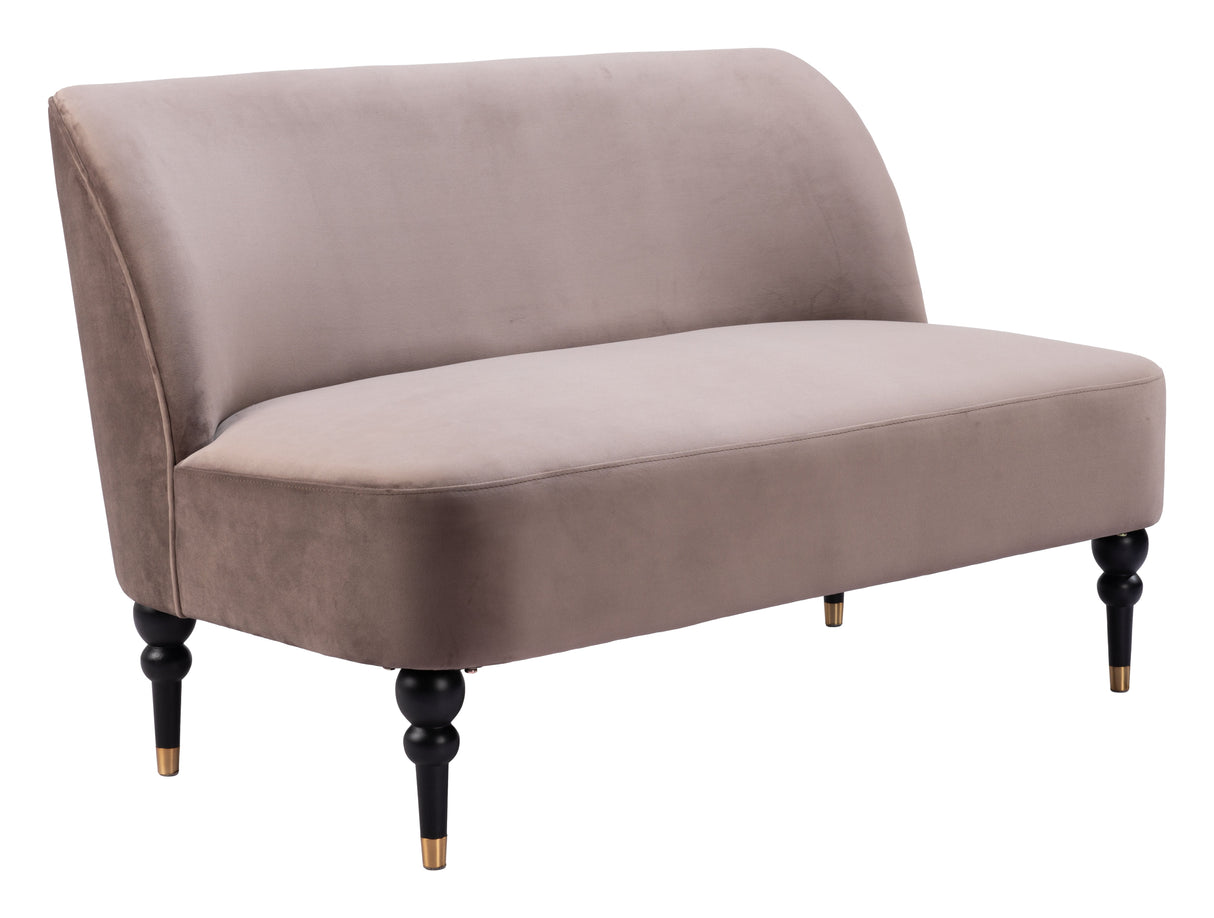 Bintulu Taupe Loveseat by Zuomod at Eve Furniture