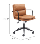 Birao Brown Office Chair by Zuomod at Eve Furniture