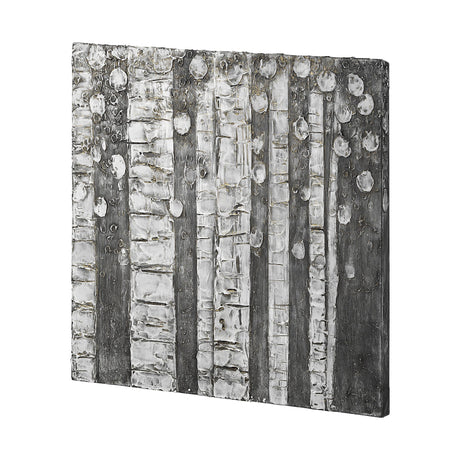 Birch Trees by Studio M a Hand Embellished Gallery-Wrapped Canvas Print by Mercana at Eve Furniture