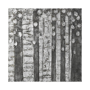 Birch Trees by Studio M a Hand Embellished Gallery-Wrapped Canvas Print by Mercana at Eve Furniture