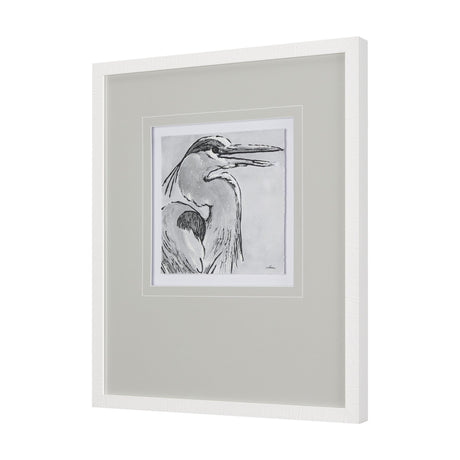 Bird Portrait Sketch I by Mercana Studio Hand Embellished Framed Art Print Matted under Glass by Mercana at Eve Furniture